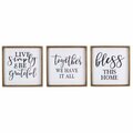 Designs-Done-Right Wood Frame & Embossed Enamel Wall Sign, Assorted Color - 3 Piece DE4254326